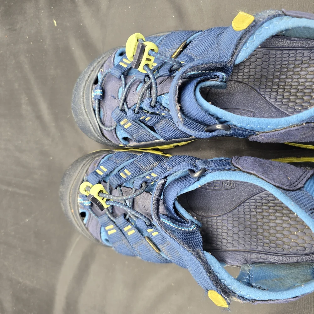 Keen Blue and Yellow Outdoor Sandals with Protective Toe Cap‎